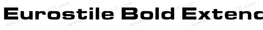 Eurostile Bold Extended字体转换